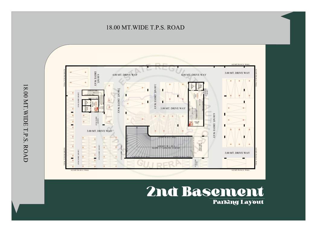  altezza eva Block A  And Block B  2nd Basement Cluster Plan