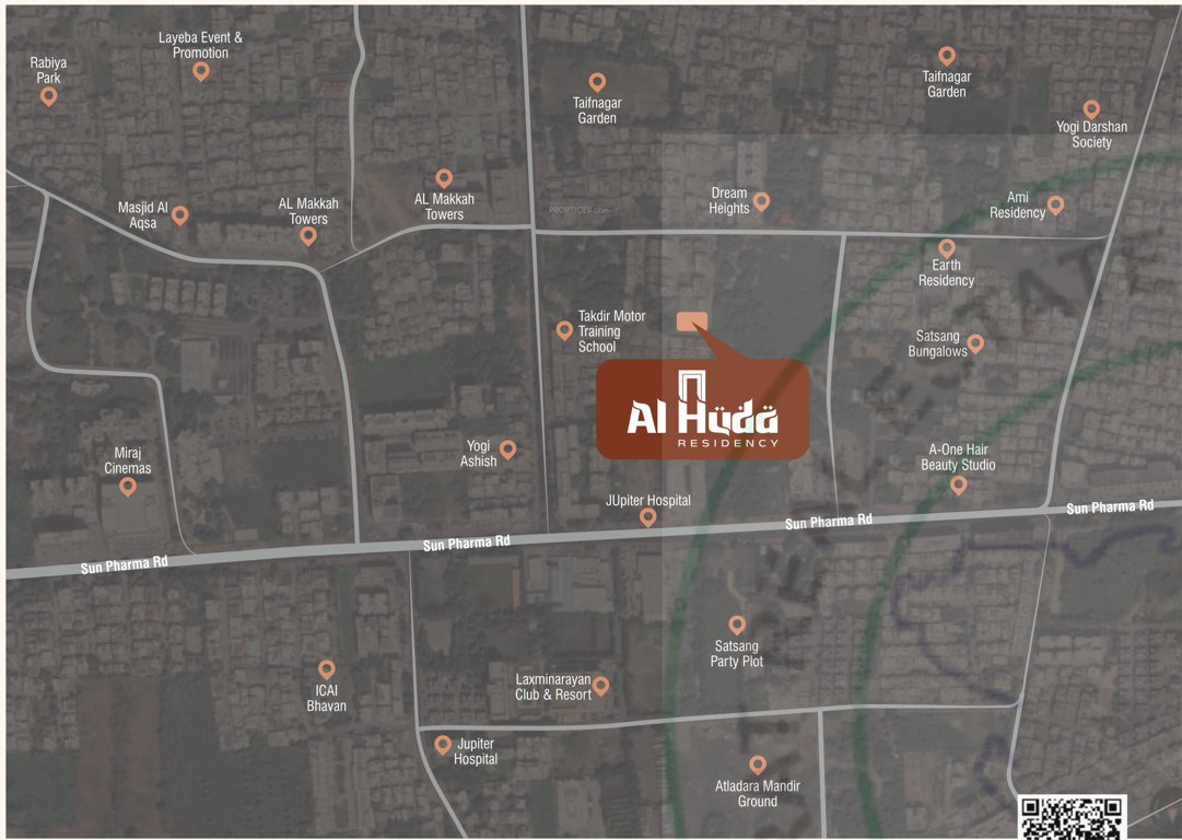 al huda residency Location Plan