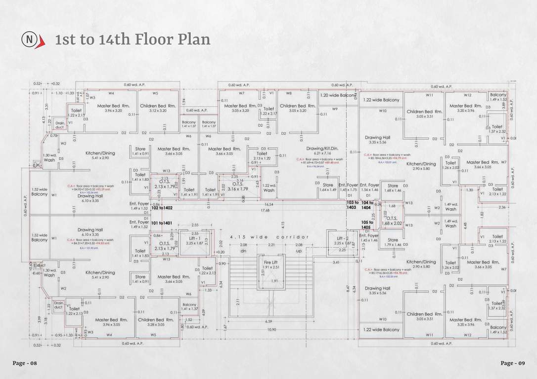  tulsi darshan Tulsi Darshan Cluster Plan from 1st to 14th Floor