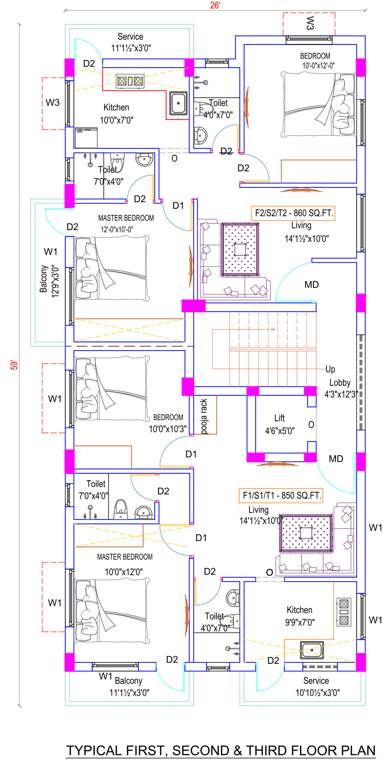  gopu imperial Gopu Imperial Cluster Plan from 1st to 3rd Floor