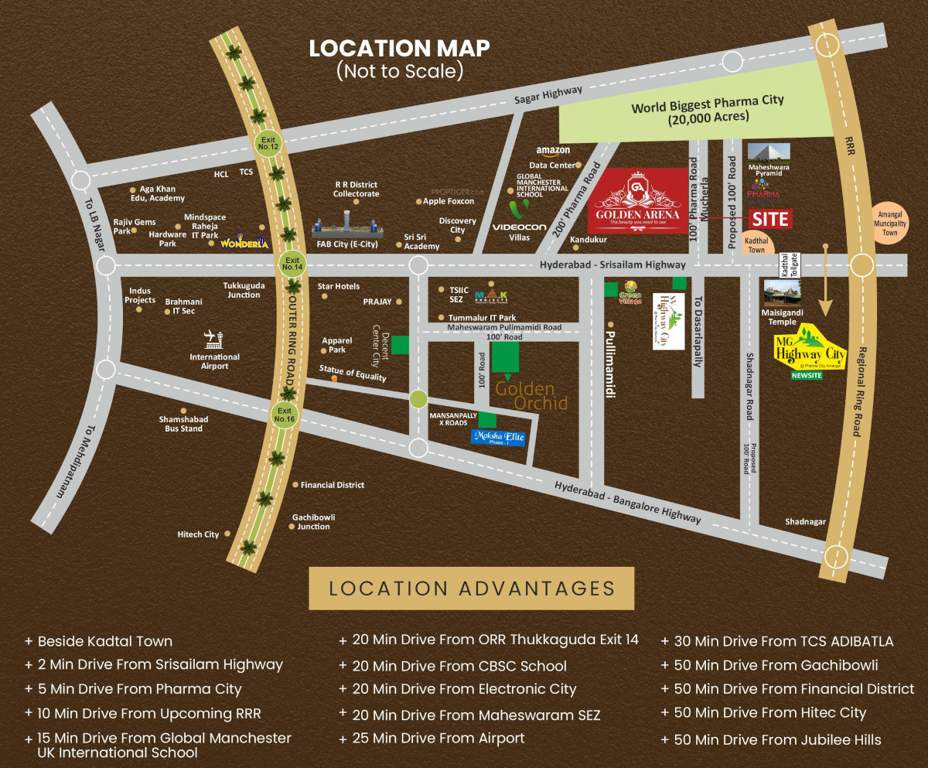  golden arena Location Plan