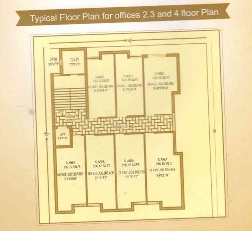 Kalptaru Cluster Plan from 2nd to 4th Floor kalptaru Kalptaru Cluster Plan from 2nd to 4th Floor