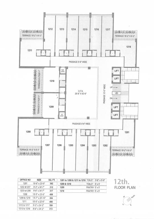  the destiny The Destiny Cluster Plan for 12th Floor