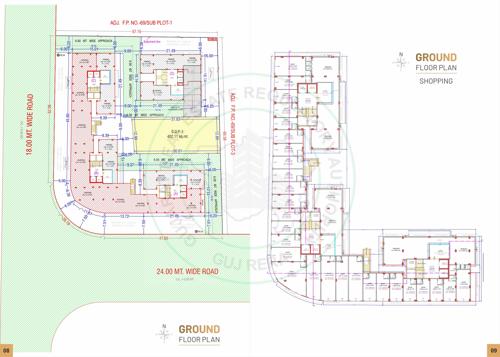 pavitram-liberty Block A To Block D  Cluster Plan for ground Floor