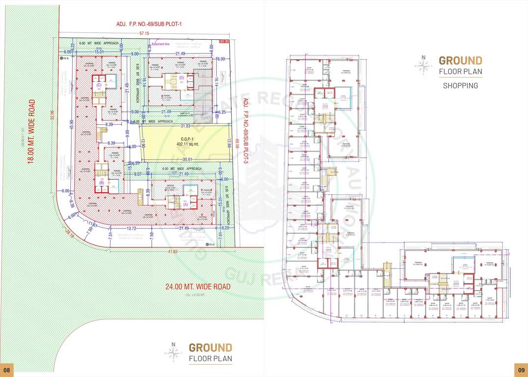  pavitram liberty Block A To Block D  Cluster Plan for ground Floor