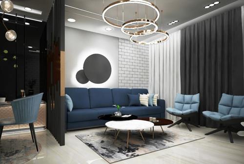 Living Area luxury-home-paschim-vihar Living Area