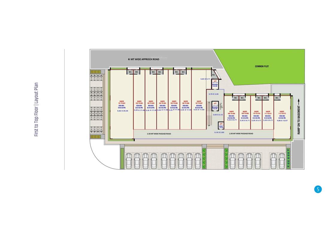  one plus business point One Plus Business Point Cluster Plan from 1st to 6th Floor