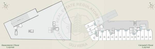  park Tower A And Tower B Basement And Ground Cluster Plan