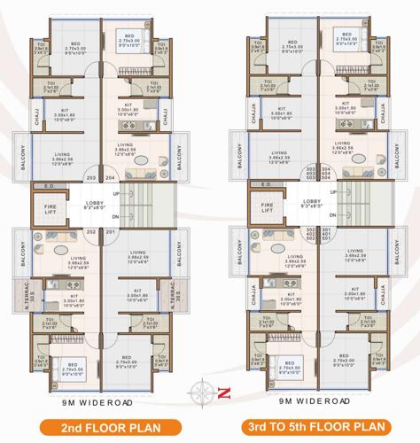 sai-shrushti Sai Shrushti Cluster Plan from 2nd to 5th Floor