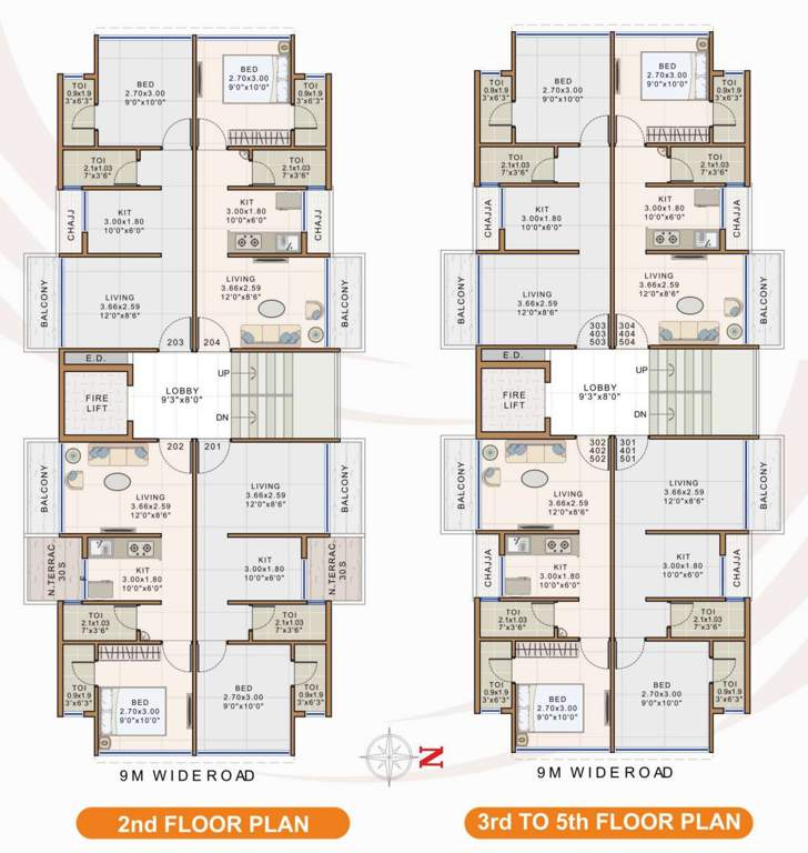  sai shrushti Sai Shrushti Cluster Plan from 2nd to 5th Floor