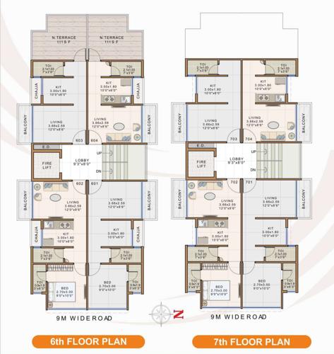  sai-shrushti Sai Shrushti Cluster Plan from 6th to 7th Floor