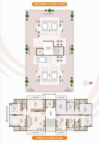  sai-shrushti Sai Shrushti Cluster Plan from Ground to 1st Floor
