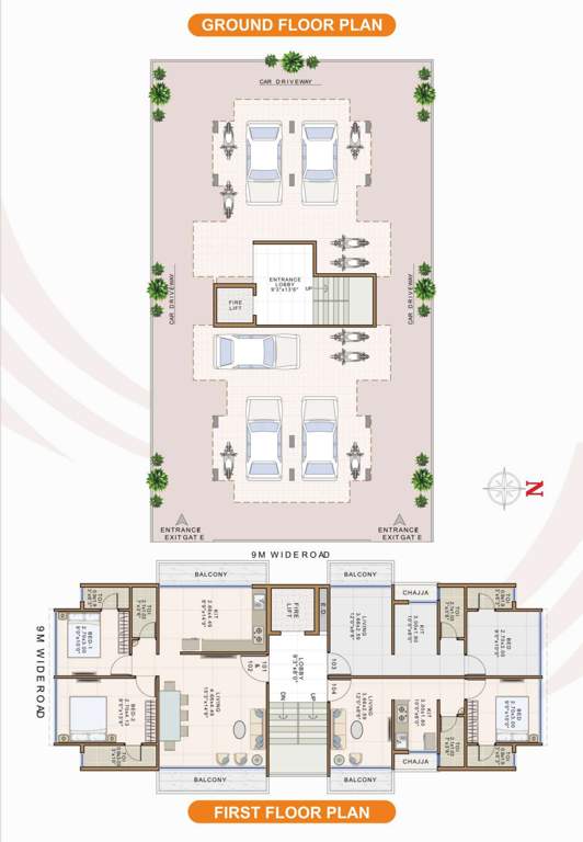  sai shrushti Sai Shrushti Cluster Plan from Ground to 1st Floor