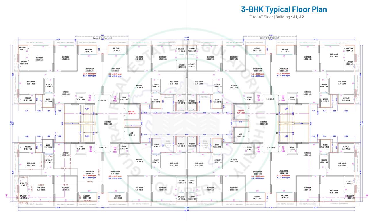  raj enclave phase i A1 + A2 Typical Cluster Plan