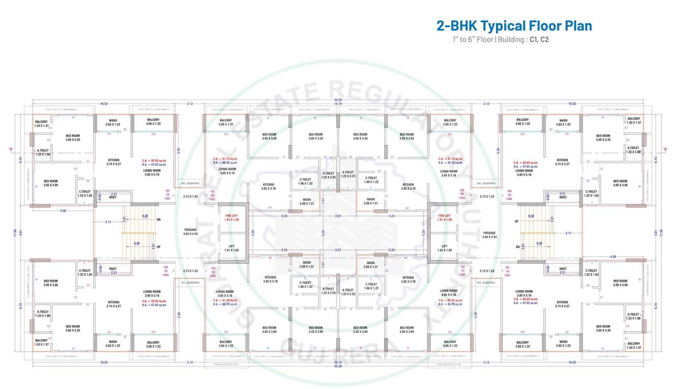  raj enclave phase i C1 + C2 Typical Cluster Plan