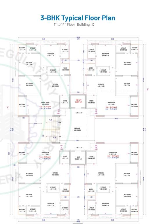  raj enclave phase i D Typical Cluster Plan