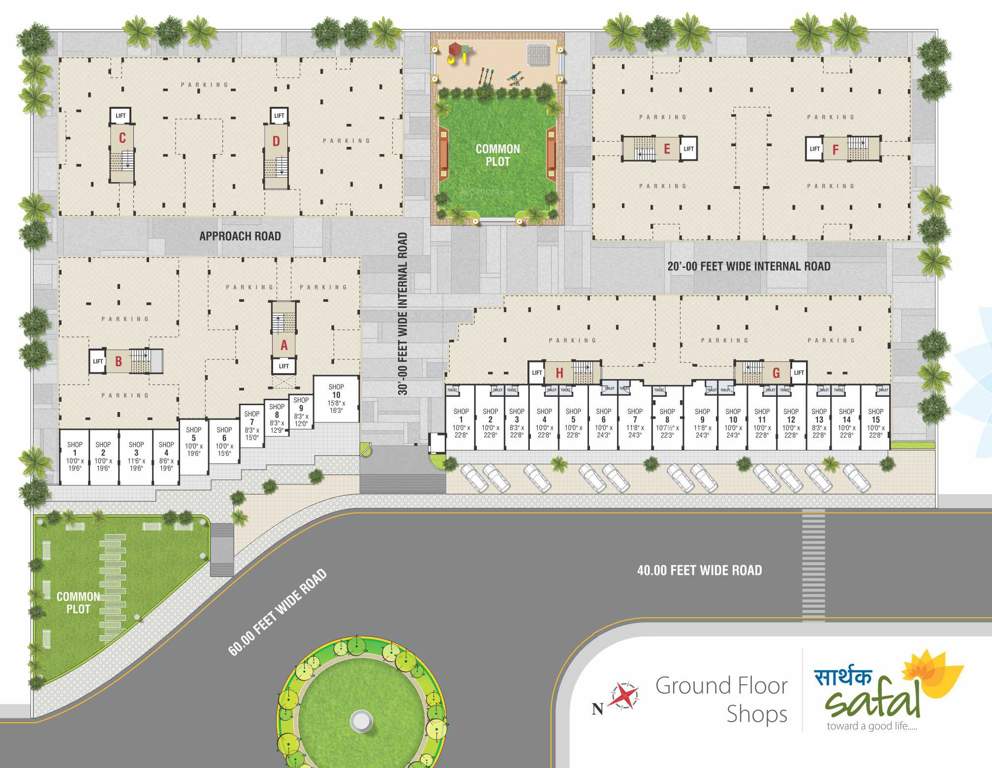  sarthak safal Sarthak Safal Cluster Plan for ground Floor