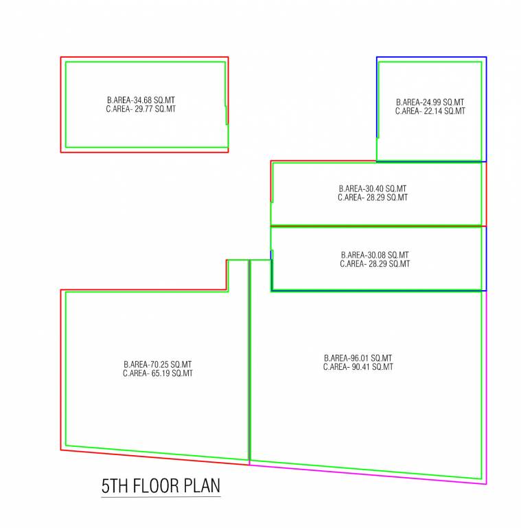 prime Prime Cluster Plan for 5th Floor