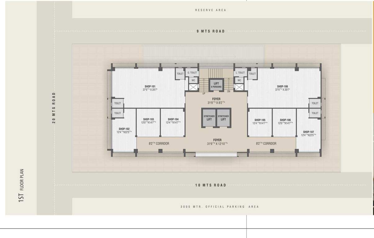  niramay the medical hub Niramay The Medical Hub Cluster Plan For 1st Floor