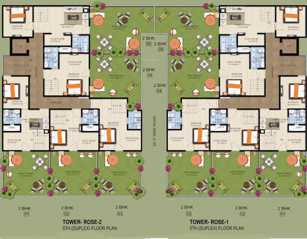  rose 1 Rose 1 Cluster Plan For 5th Floor