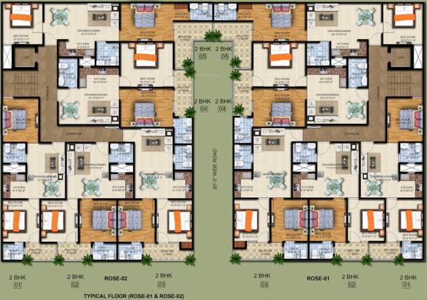 Rose 1 Cluster Plan From 1st To 4th Floor rose-1 Rose 1 Cluster Plan From 1st To 4th Floor