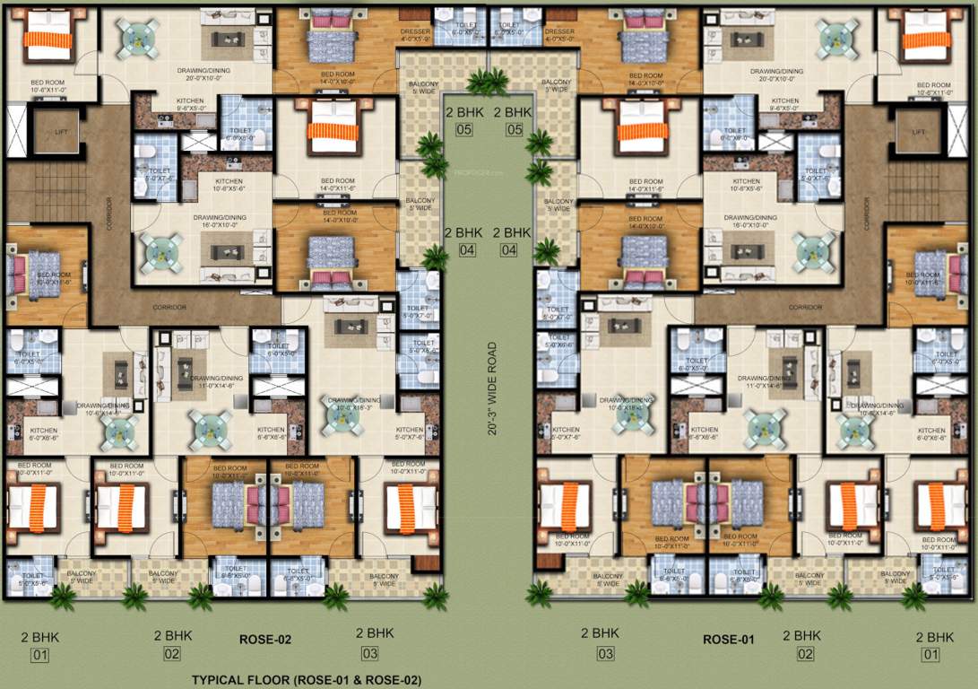  rose 1 Rose 1 Cluster Plan From 1st To 4th Floor