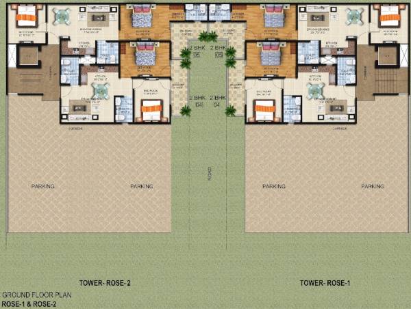 Rose 1 Ground Cluster Plan rose-1 Rose 1 Ground Cluster Plan