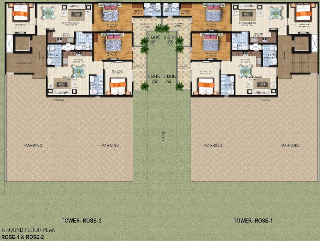  rose 1 Rose 1 Ground Cluster Plan