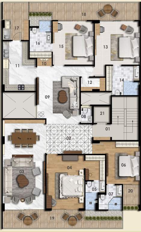  luxury builder floor sushant lok 1 inder realty zone Luxury Builder Floor Sushant Lok 1 Inder Realty Zone Cluster Plan For Typical Floor Plan
