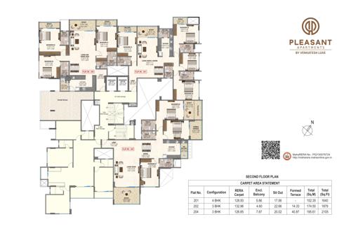  the-pleasant-coop-housing-society-ltd The Pleasant Coop Housing Society Ltd Cluster Plan for 2nd Floor