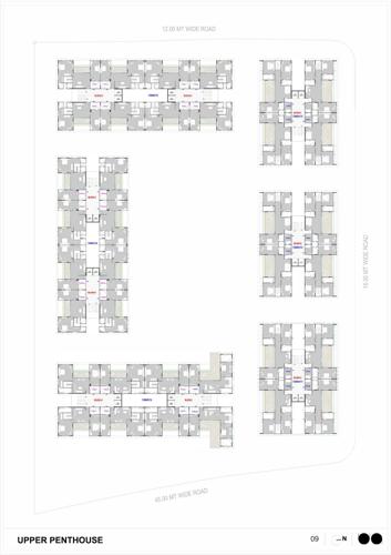  kavisha-the-portrait Block A,B,C,D,E,F,G,H & I Cluster Plan for 13th Upeer Floor