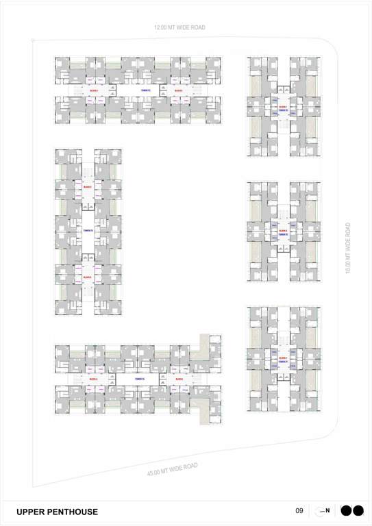 kavisha the portrait Block A,B,C,D,E,F,G,H & I Cluster Plan for 13th Upeer Floor