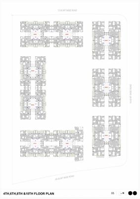  kavisha-the-portrait Block A,B,C,D,E,F,G,H & I Cluster Plan from 4th to 10th Floor