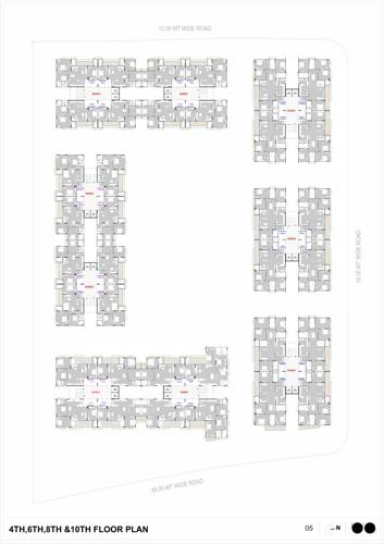 kavisha-the-portrait Block A,B,C,D,E,F,G,H & I Cluster Plan from 4th to 10th Floor