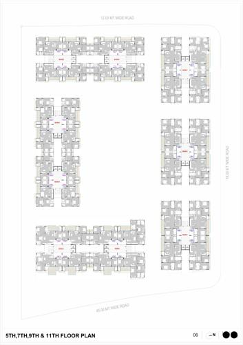  kavisha-the-portrait Block A,B,C,D,E,F,G,H & I Cluster Plan from 5th to 11th Floor