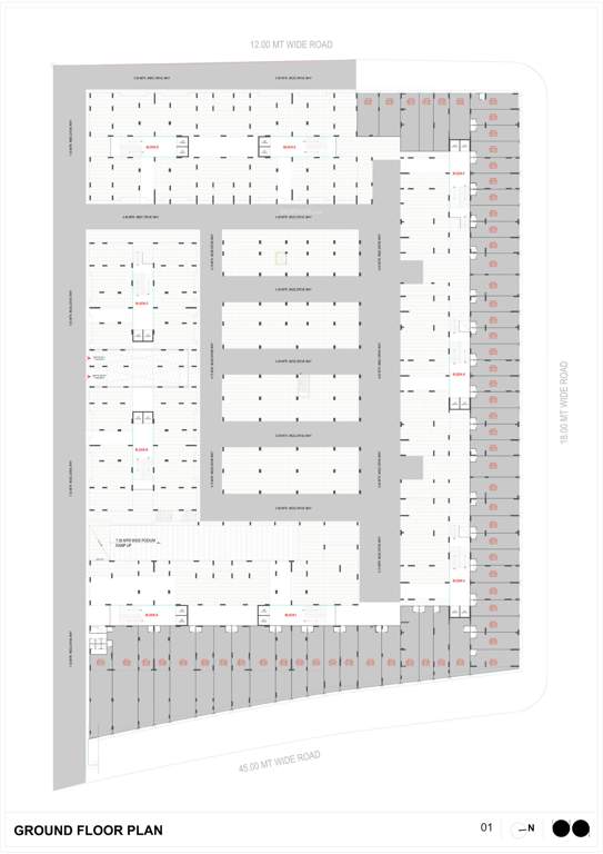 kavisha the portrait Block A,B,C,D,E,F,G,H & I Ground Floor Cluster Plan