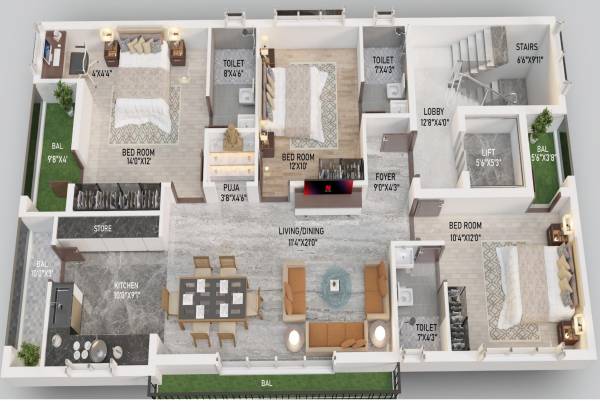  skyline Skyline Cluster Plan For Typical Floor Plan
