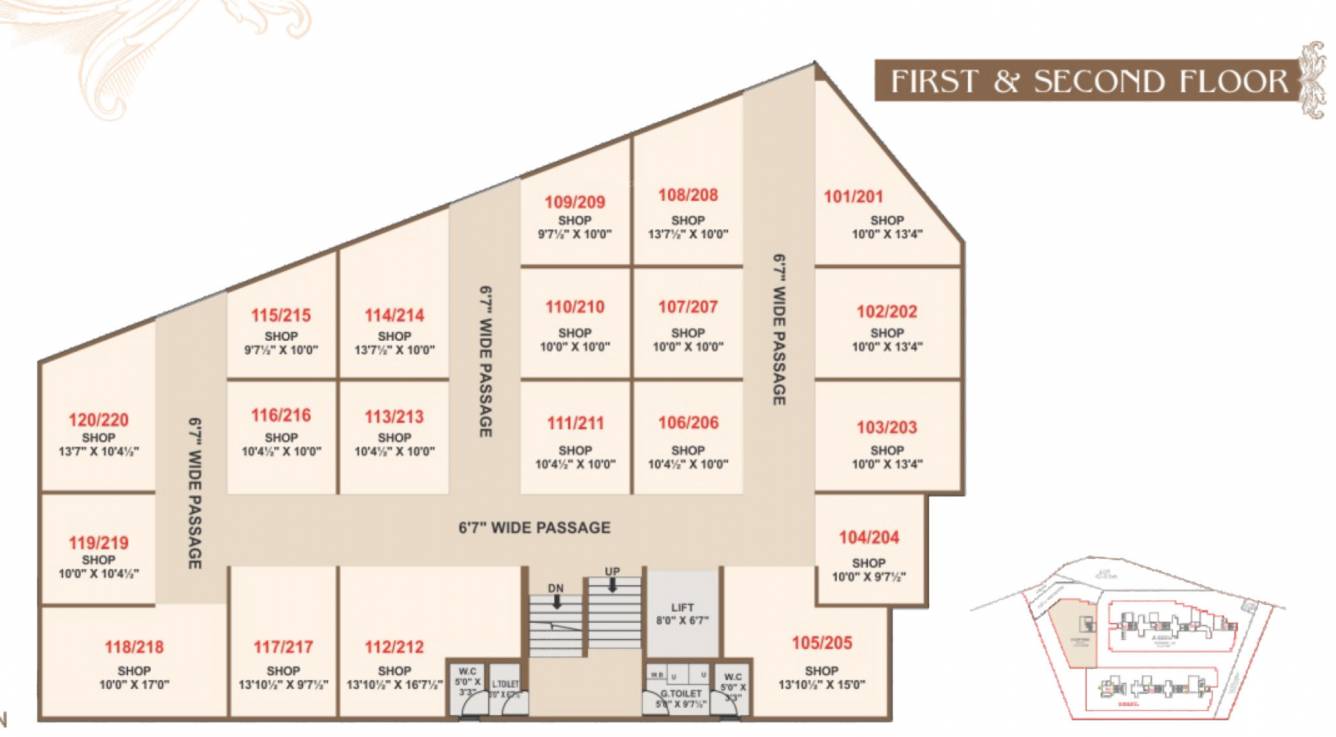  pragati devdarshan residency Devdarshan Residency Cluster Plan from 1st to 2nd Floor