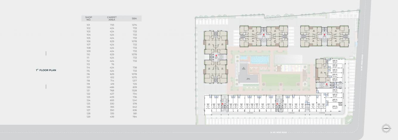  fortune prime Block A Cluster Plan for 1st Floor