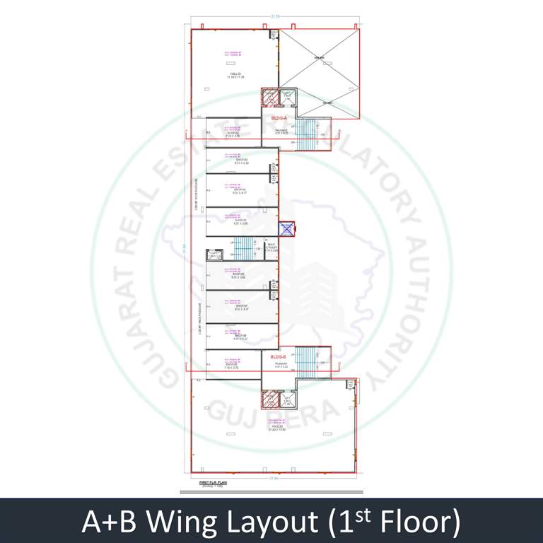  swarnim lifestyle Block A And B Cluster Plan for 1st Floor