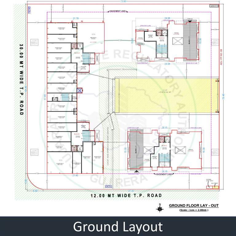  swarnim lifestyle Block A,B, C And D Cluster Plan for ground Floor
