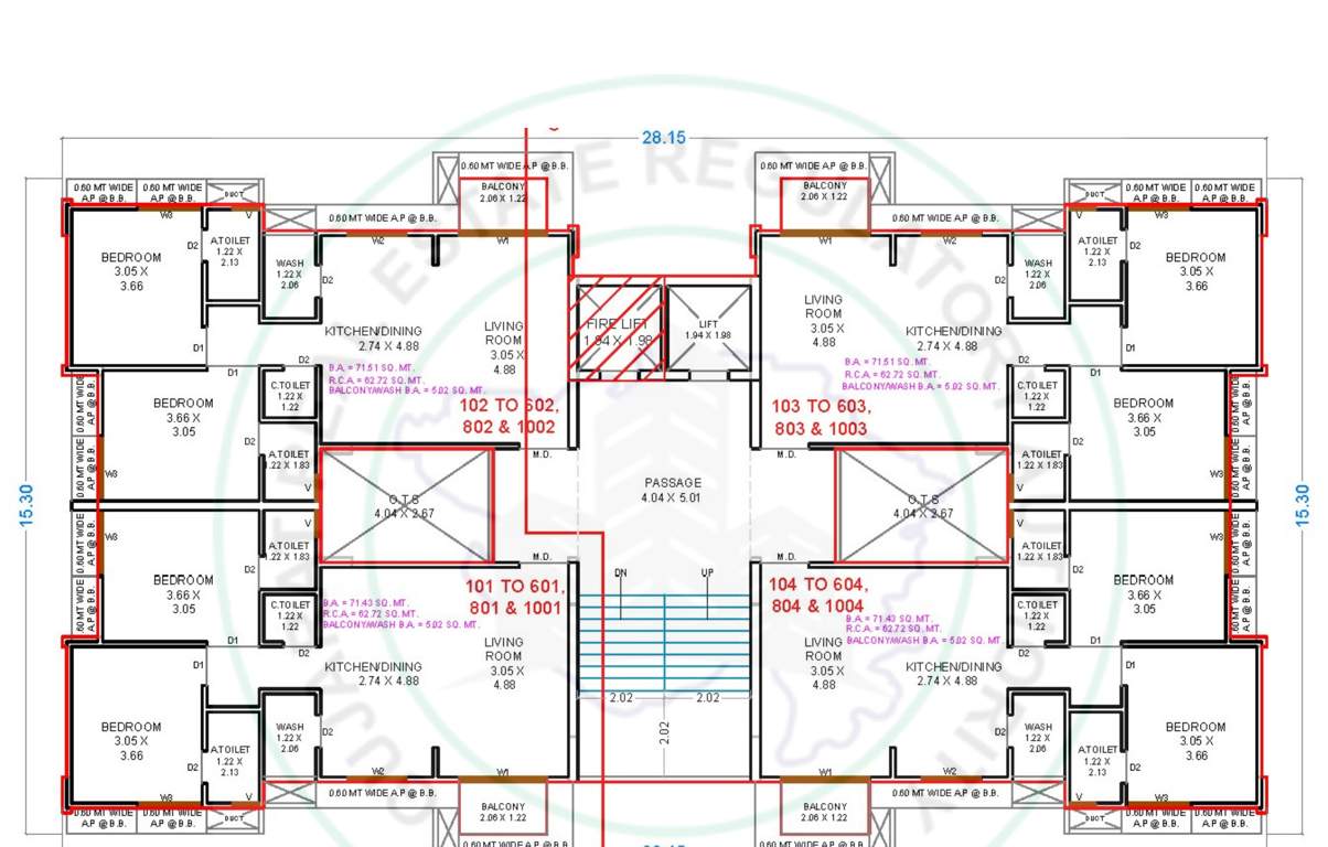  swarnim lifestyle Block C Cluster Plan from 1st to 12th Floor