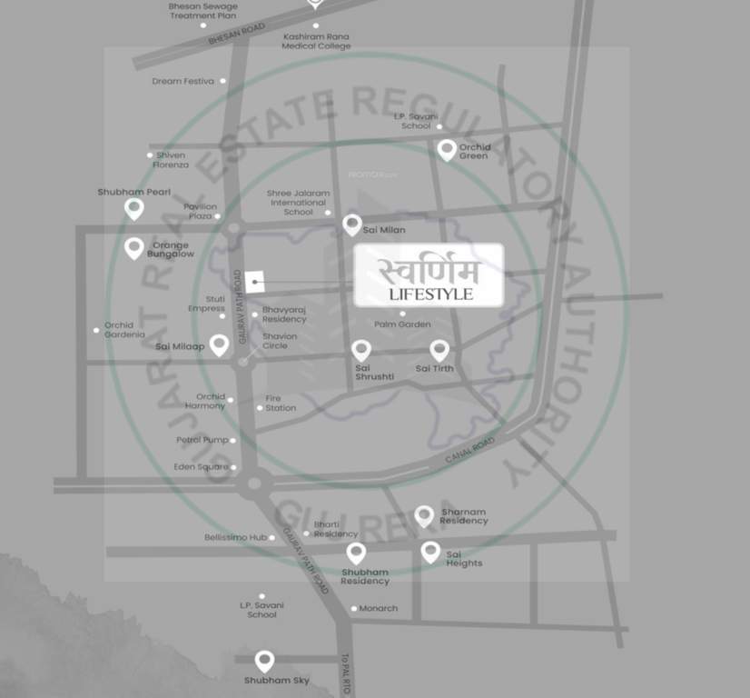  swarnim lifestyle Location Plan