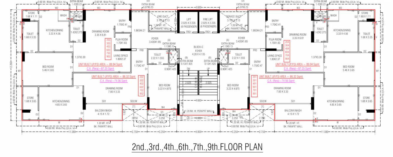  splendora 2 Block C Cluster Plan from 2nd to 9th Floor