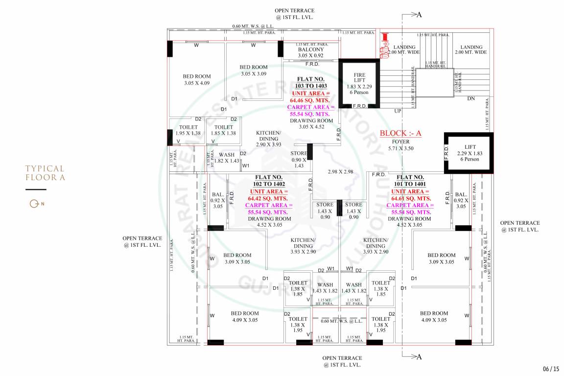  swastik harmony Block A Cluster Plan for Typical Floor
