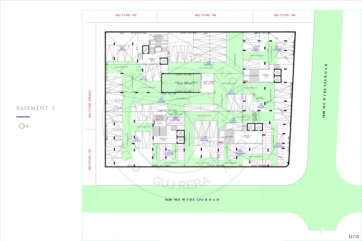  swastik harmony Block A To D Cluster Plan for Basement 2 Floor