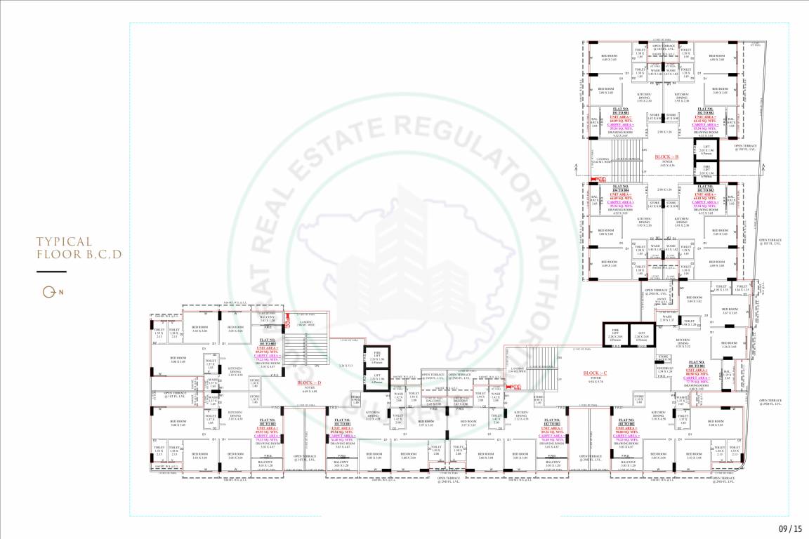  swastik harmony Block B, C And D Cluster Plan for Typical Floor