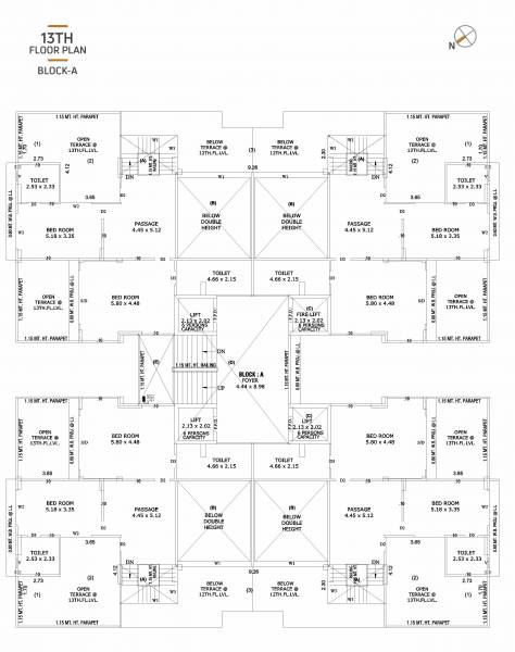  aambaag-ii Block A Cluster Plan for 13th Floor