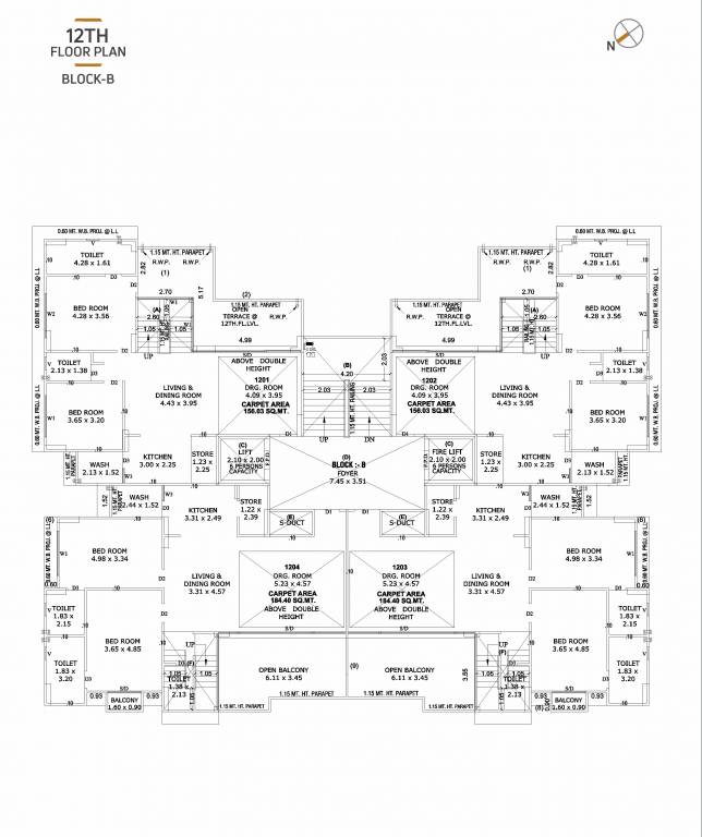  aambaag ii Block B Cluster Plan for 12th Floor