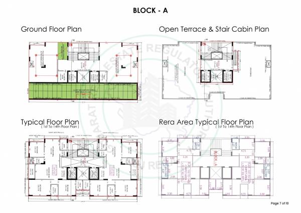  pearl Block A Cluster Plan from ground to 14th Floor